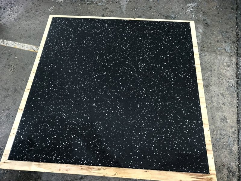 Cross section of proper gym floor buildup